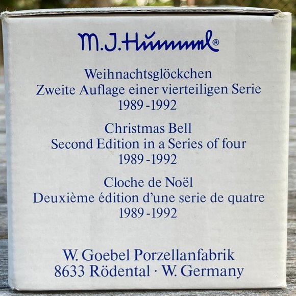 💯 Authentic Goebel Vintage Hummel "Letter to Santa Claus" 1990 Bell w/Clapper - Picture 2 of 14